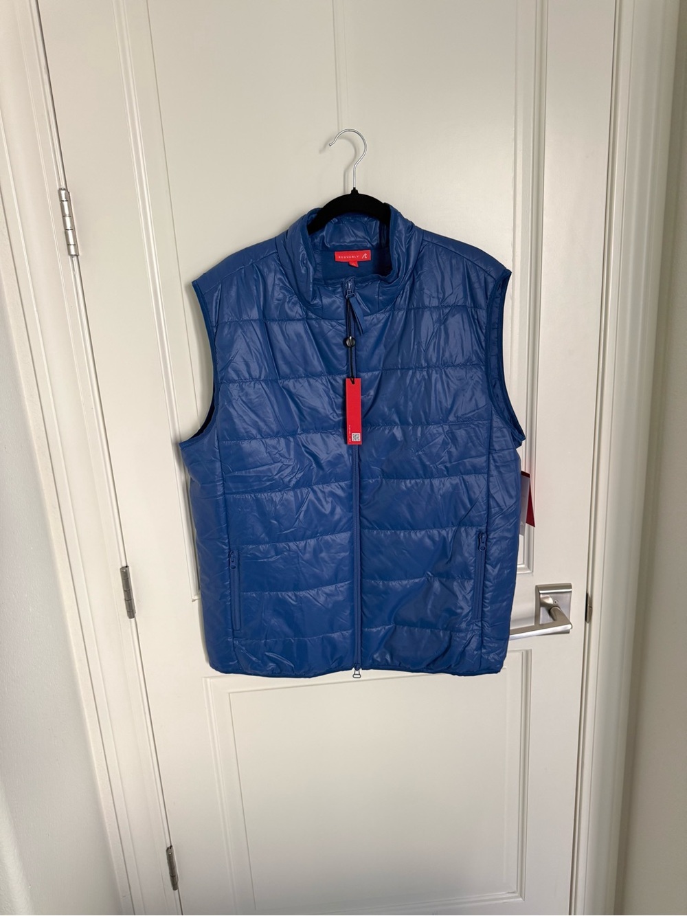 REDVANLY Men's XL Bolton Puffer Vest Blue Water Resistant Windproof New w/ Tags